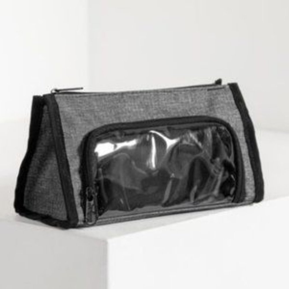 Get Creative Double Pouch - Charcoal Crosshatch